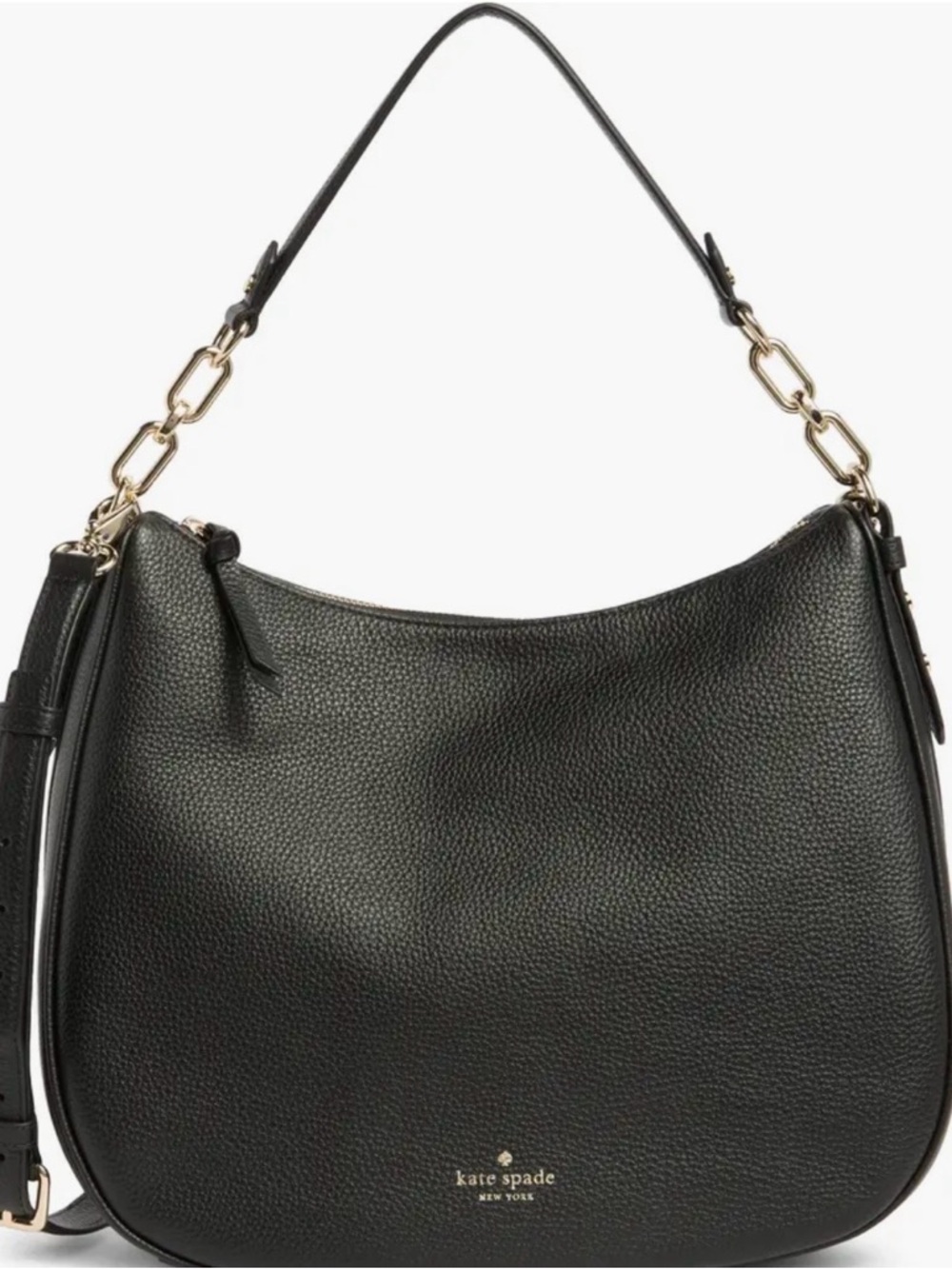 NWT Kate Spade Black Pebbled Leather Bag